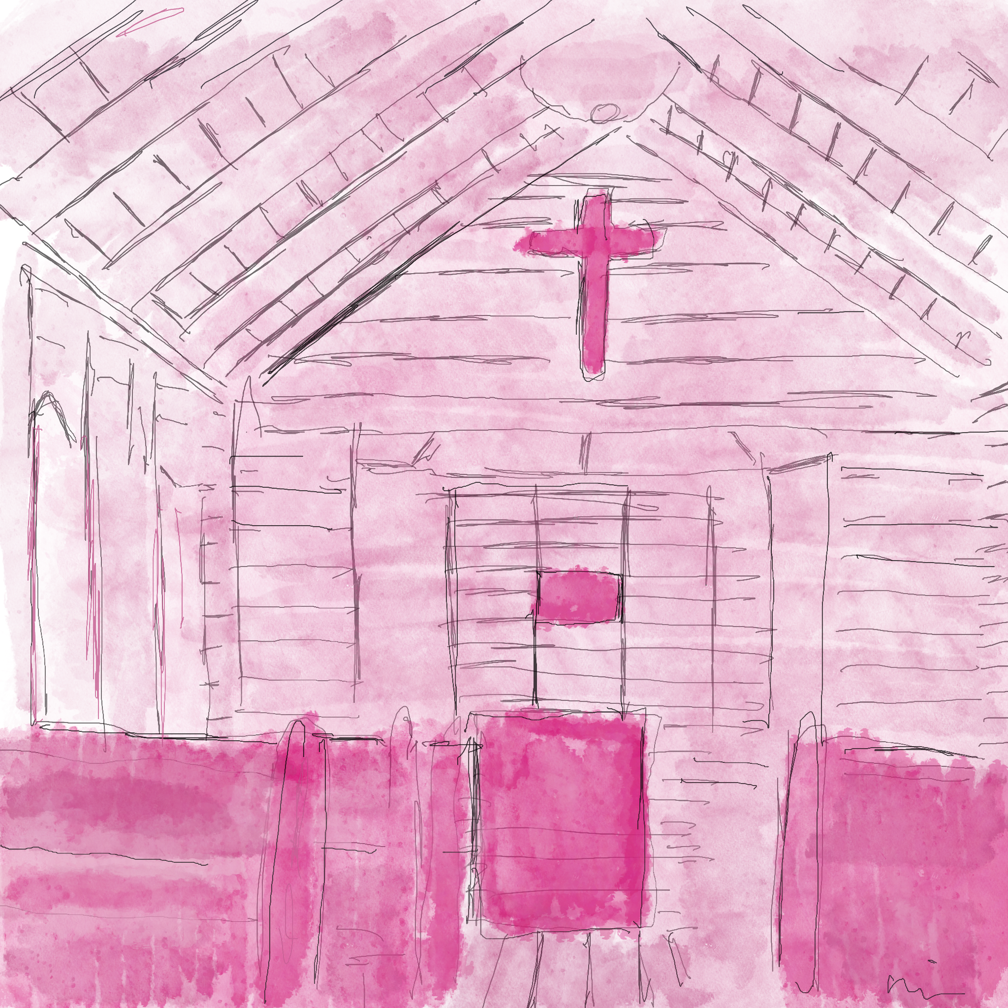 pink church interior